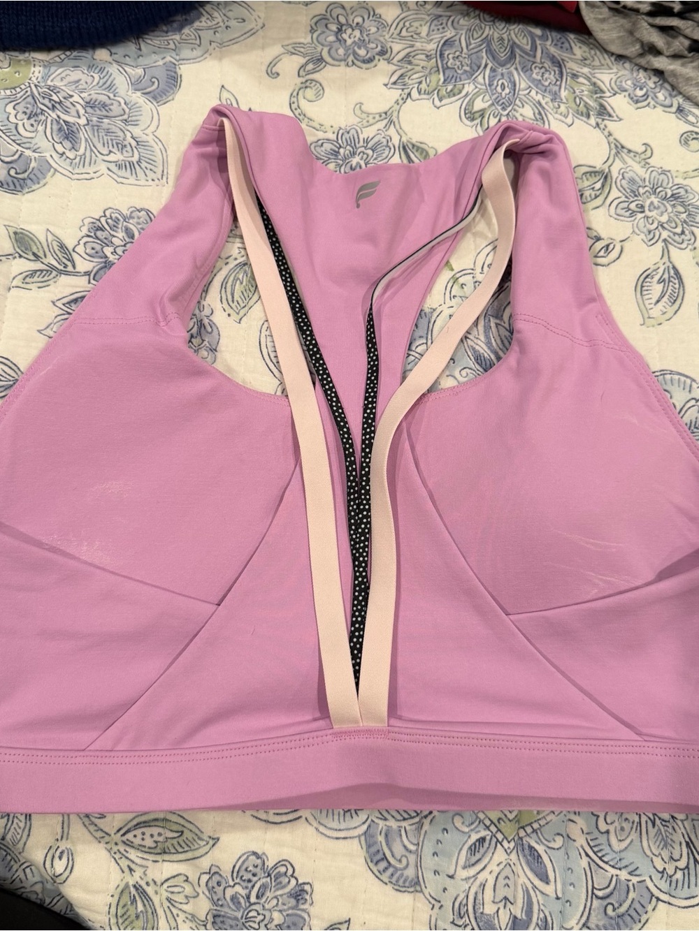 Fabletics Lilac Racerback Sports Bra - Picture 2 of 3